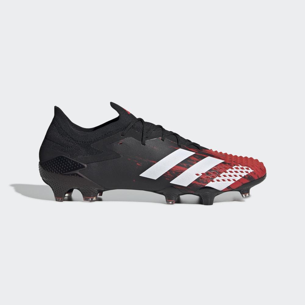 Ghete Fotbal Adidas Predator Mutator 20.1 Firm Ground Barbati Romania - Negrii/Albi/Rosii EF2206